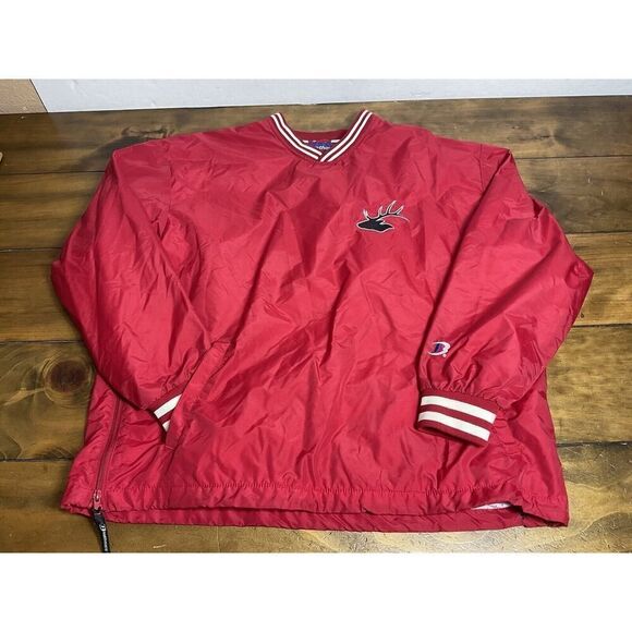 Boathouse Sports Mens Medium Red White Deer Hunting Windbreaker Jacket - Picture 1 of 12